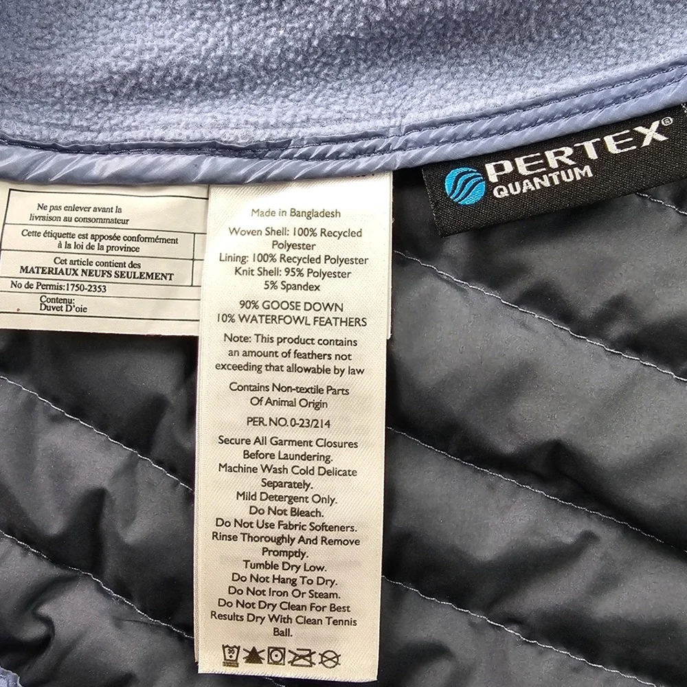 Eddie Bauer Puffer Vest Women XL Light Purple First Ascent Storm Down 800 Zip-Up